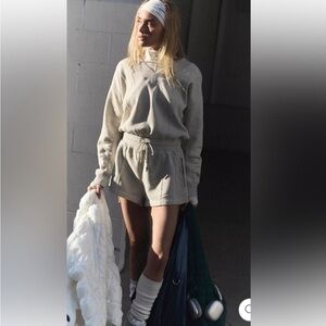 Free People NWT Intercept Romper Size Medium in Heather Gray